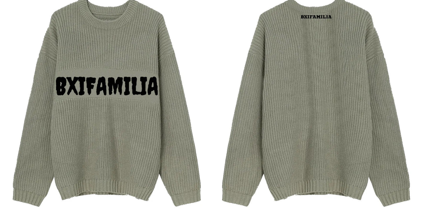 (Out of stock, Preorder… February delivery )BXIFAMILIA high quality long-sleeve wool sweatshirt (knitted).